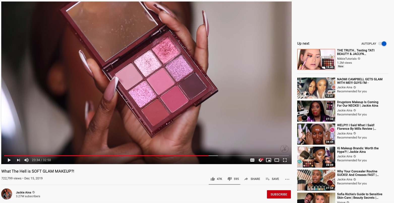 YouTube video page